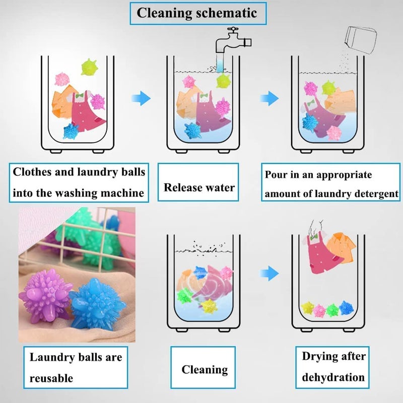 K.B.SALES KB SALES 2 Pcs Washing Machine Hair Filter Cleaning Mesh Bag 10 Pcs Silicone Washing Machine Laundry Balls Dryer Laundry Ball Laundry Balls Washing Ball Tangle Free Cleaning Power Washer Balls - Image 4