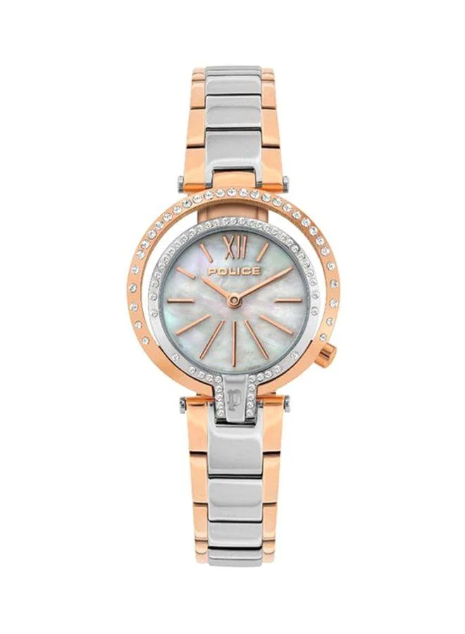 بوليس Women's Aranui Round Shape Stainless Steel Analog Wrist Watch 30 mm