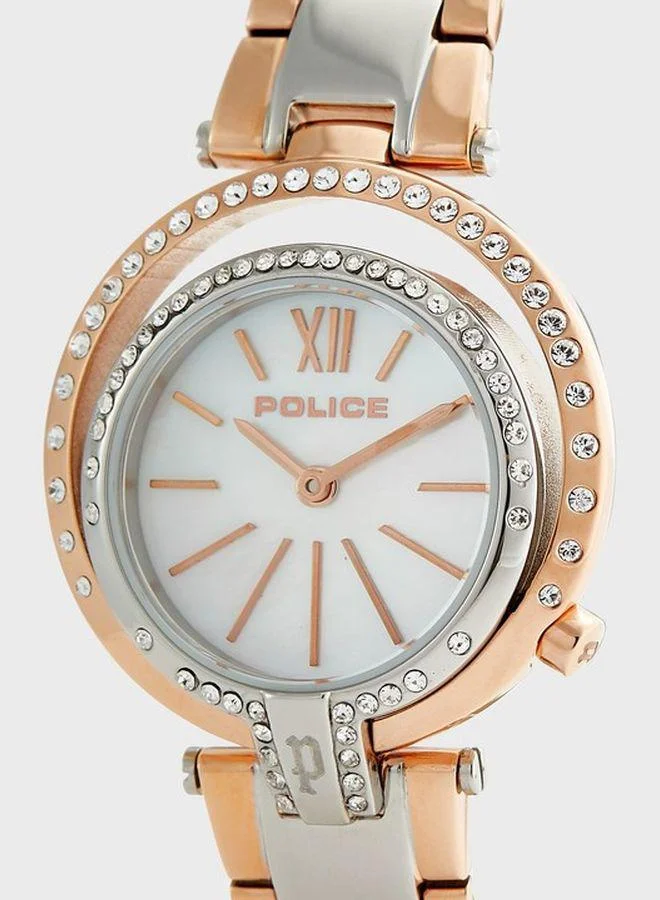 بوليس Women's Aranui Round Shape Stainless Steel Analog Wrist Watch 30 mm