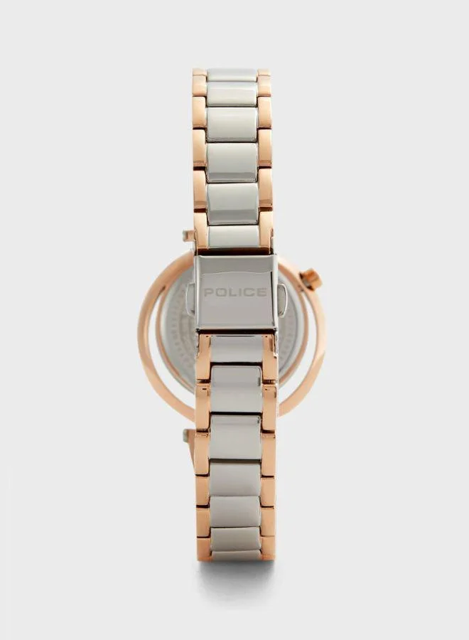 بوليس Women's Aranui Round Shape Stainless Steel Analog Wrist Watch 30 mm