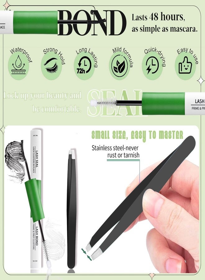 Yaiseiko Lash Extension Kit 30+45D Natural Lash Clusters Eyelash Extension Kit, 8-17mm Individual Lashes Kit with Lash Bond and Seal, Lash Tweezers (8-17mm, Kit) - Image 5