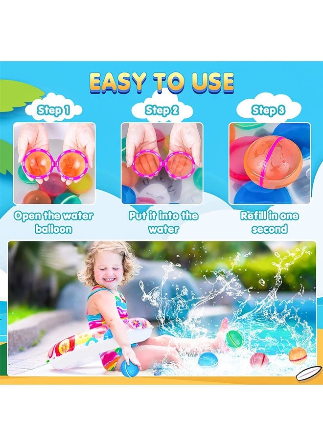 6 قطع قابلة لإعادة الاستخدام بالون المائي السيليكون لحوض السباحة ساحل المياه المعركات - Image 2