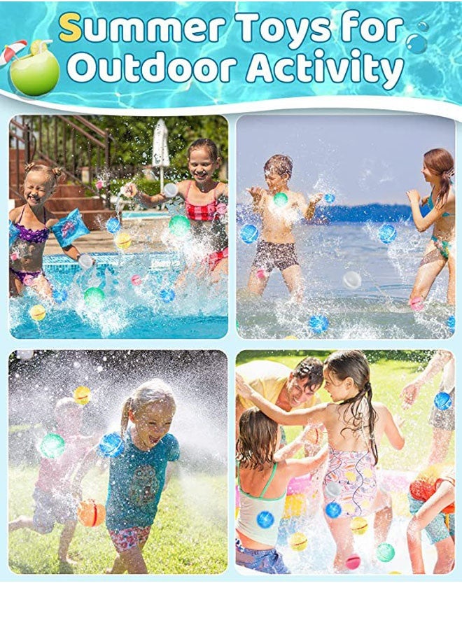 6 قطع قابلة لإعادة الاستخدام بالون المائي السيليكون لحوض السباحة ساحل المياه المعركات - Image 5