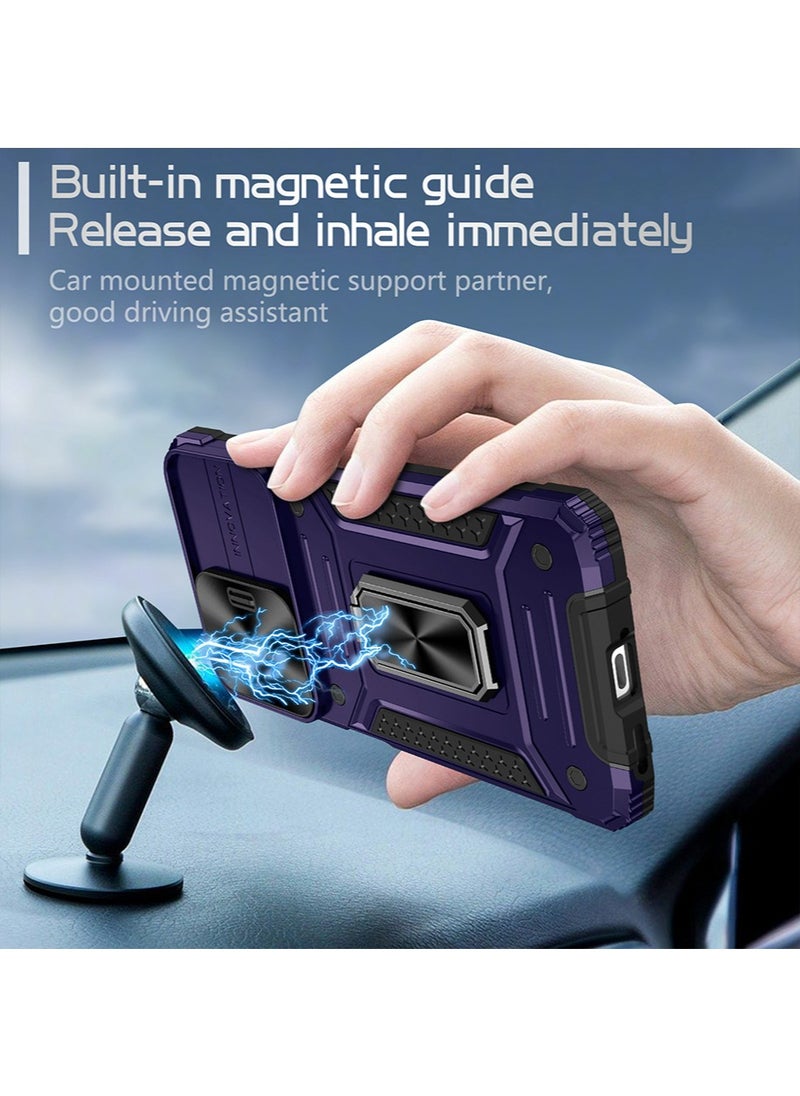 X-level - Redmi Note 12 Pro/Poco X5 Pro 5G Slide Camera Cover Case shell Kickstand with Built-in 360° Magnetic Ring Stand Shockproof Protective Armor Back Cover protector Accessory - Image 1