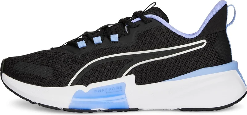 PUMA Women's Black-Electro Purple Pwrframe Tr 2 Wn S White Running Shoes