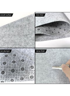 الفضاء الرقمي لوحة ماوس، حصيرة مكتب من اللباد غير قابلة للانزلاق، قاعدة ماوس، رمادية  - Image 5
