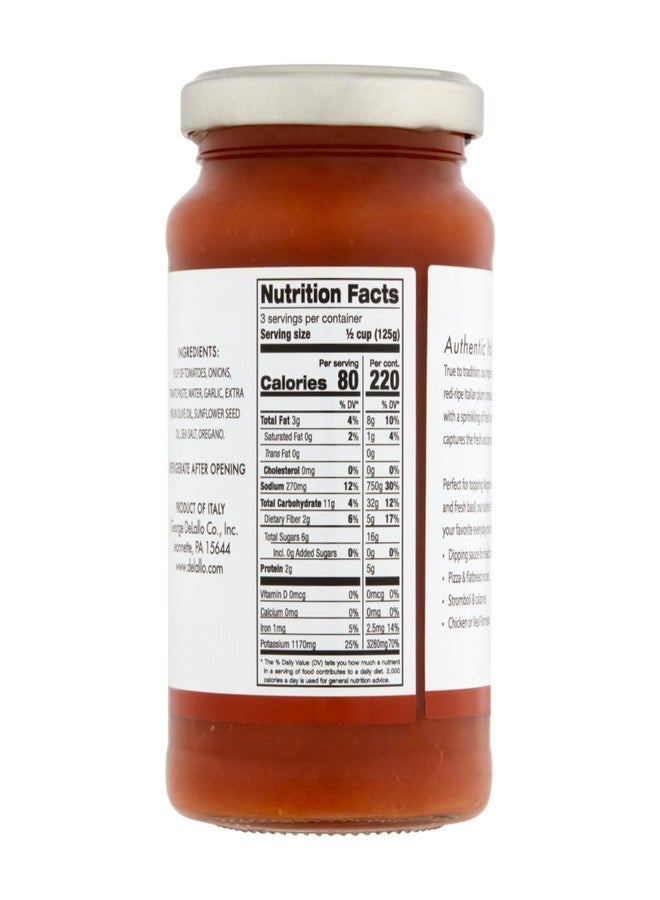 DeLallo Margherita Style Pizza Sauce, 12.3oz Jar, 2 Pack, Made in Italy, Pizzeria-Style Tomato Sauce, Made with Ripe Italian Tomatoes, Gluten Free, Non-GMO - Image 4