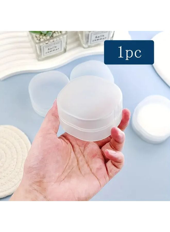 3pcs Transparent Round Storage Boxes For Makeup Remover Pads Brushes Travel Organizer - Image 5