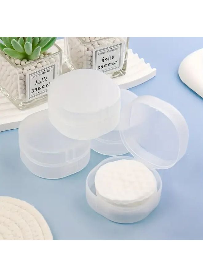 3pcs Transparent Round Storage Boxes For Makeup Remover Pads Brushes Travel Organizer - Image 2