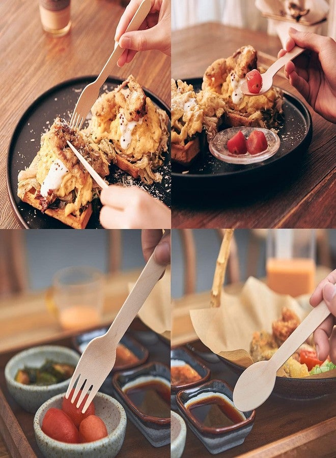 V4L Disposable Wooden Fork Pack of 50 - Image 3