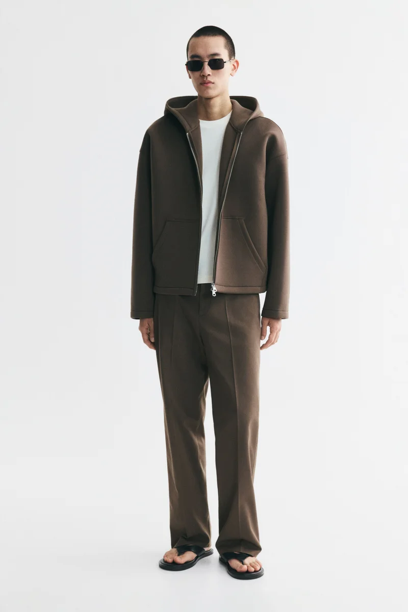 H&M  Oversized Fit Scuba zip-through hoodie for Men | Best Price UAE
