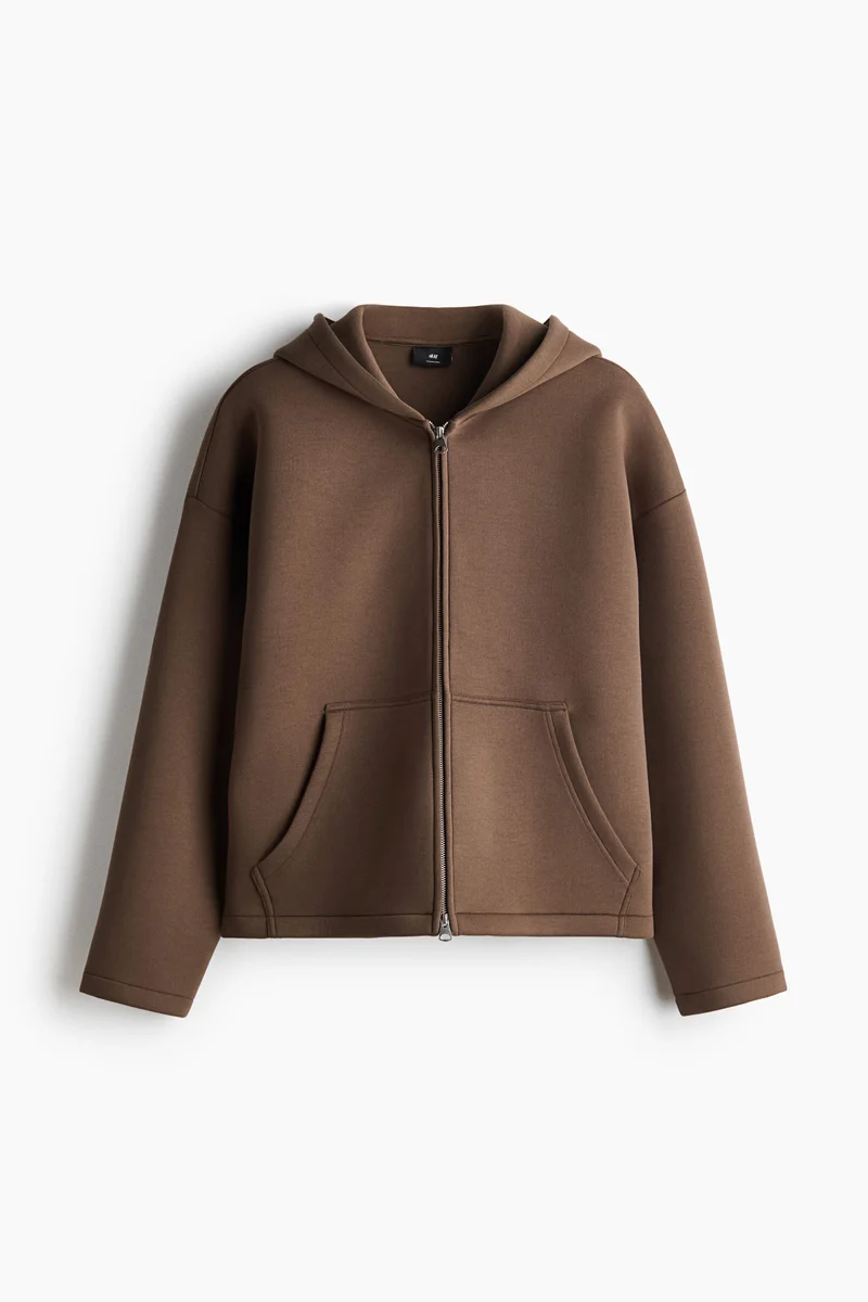 H&M  Oversized Fit Scuba zip-through hoodie for Men | Best Price UAE