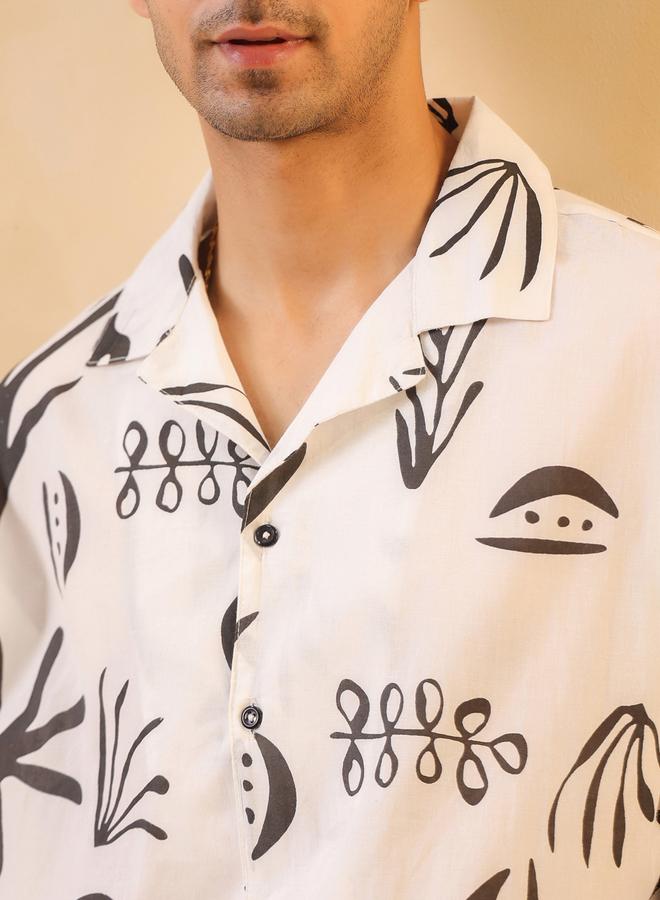 TRULOOM Men Printed Oversized Cotton Shirt - Image 5