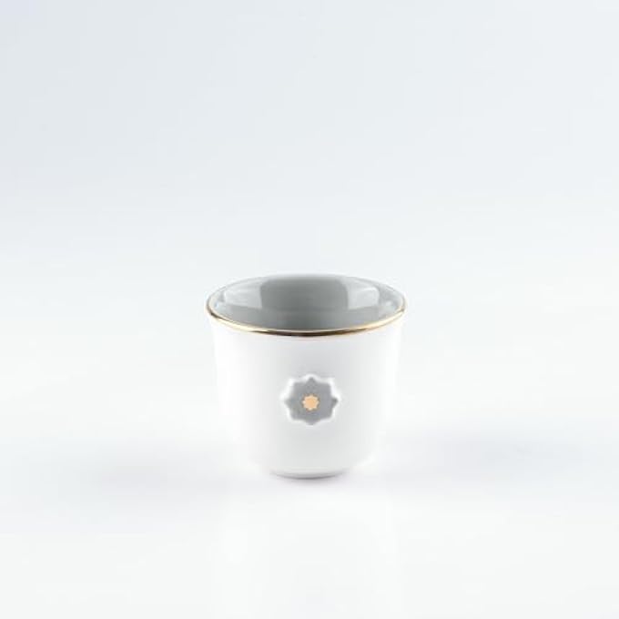 أصالة طقم القهوة العربية 12 قطعة من Asalah Grey Gold - Image 4