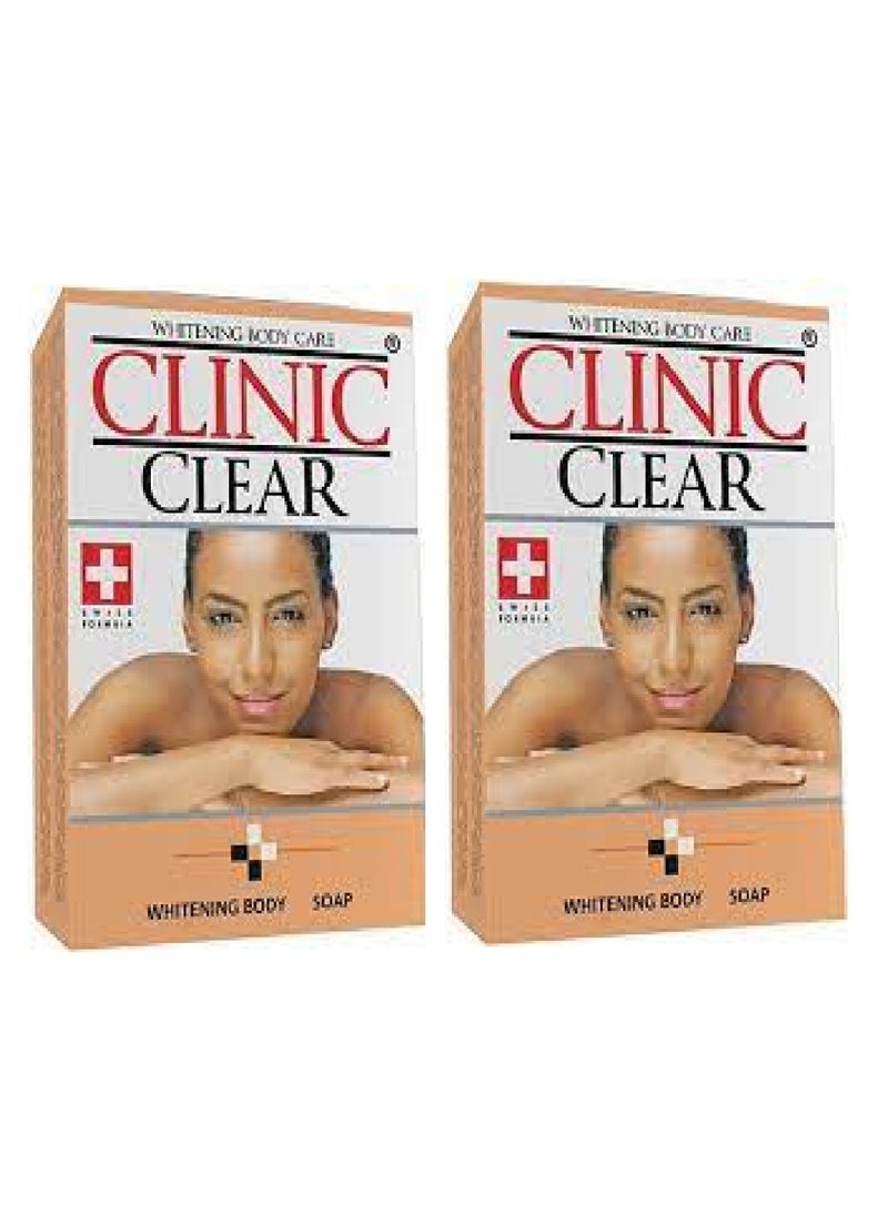 Clinic Clear Two Pieces of Whitening Body Soap 2X225grs  - Image 1