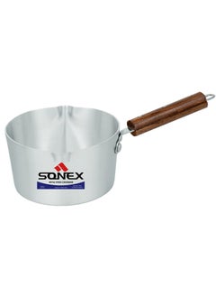 SONEX Sonex  Aluminium Sauce Pan & Milk Pan 20 cm (2.5 Ltr) With Wooden Handle – Ideal for Easy Pouring and Precise Heating, Perfect for Sauces, Milk,Soups & More, Premium Aluminium Metal Finish, Dual Spout  - Image 5