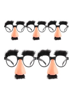 Generic 5 Pcs Funny Glasses with Big Nose Eyebrows and Mustache, Disguise Glasses, Perfect Party Favors, Suitable for parties, funny photos  - Image 1