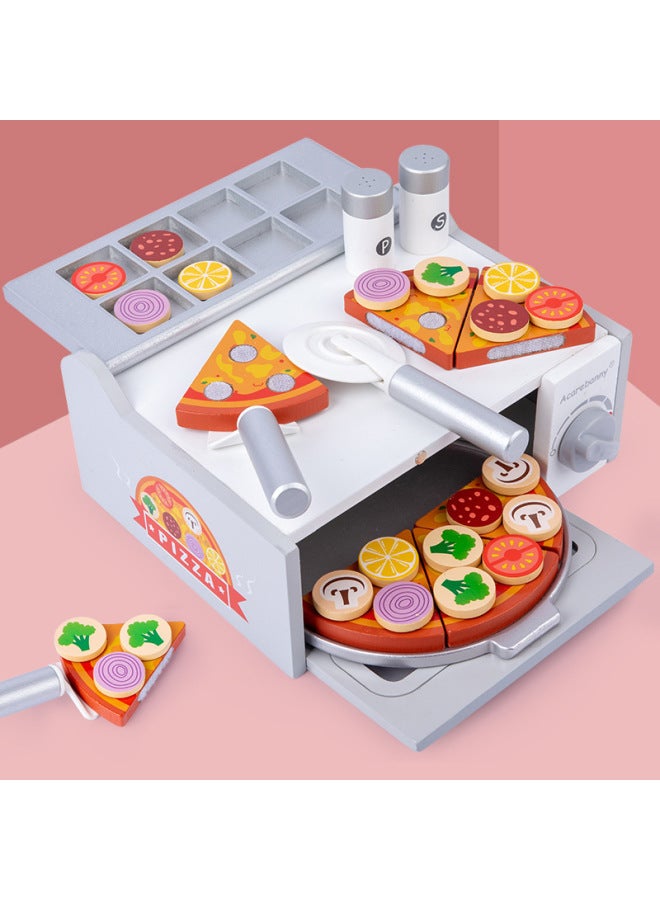 Children's Handheld Candy Dessert Cake Wooden Boxed Imitation Ice Cream Cut Pink Kitchen Toy-Color:YLB-Barbecue Shop - Image 3