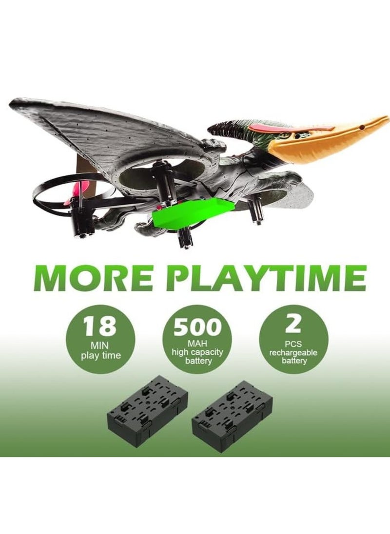 ELTRAZONE - Dragon Remote Control Airplane – RC Dinosaur Plane 2.4G 6-Axis Gyro EPP Foam RC Aircraft, One Key Take Off, 360° Rotation, Easy to Fly RC Glider for Kids & Beginners – Fun Flying Toy (Green) - Image 1