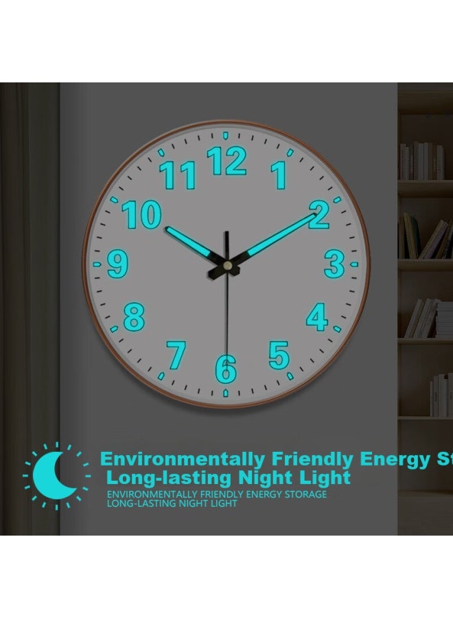 Peng Chuang Pengchuang Light Luxury Luminous Clock Wall Clock Living Room Fashion Modern Simple Quartz Clock Wall-mounted Table Home Clock No Punching - Image 1
