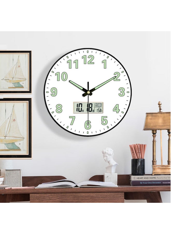 Peng Chuang Pengchuang Light Luxury Luminous Clock Wall Clock Living Room Fashion Modern Simple Quartz Clock Wall-mounted Table Home Clock No Punching - Image 2