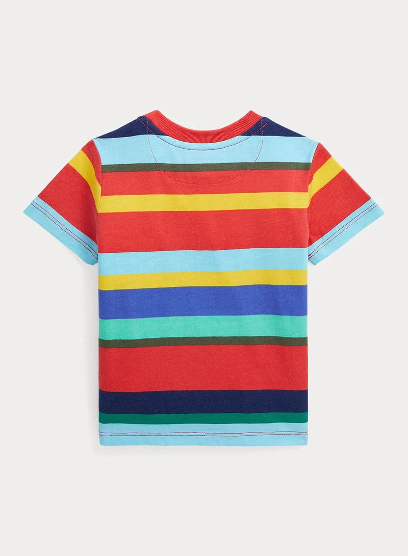 POLO RALPH LAUREN Infant Bear Print Stripe T-Shirt