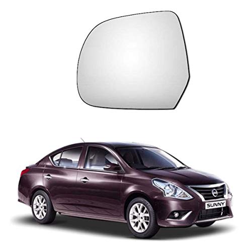 AUTOVEA® Rear View Mirror Glass (Left/Passenger Side) Compatible with Nissan Sunny (2011-2018) - Image 1