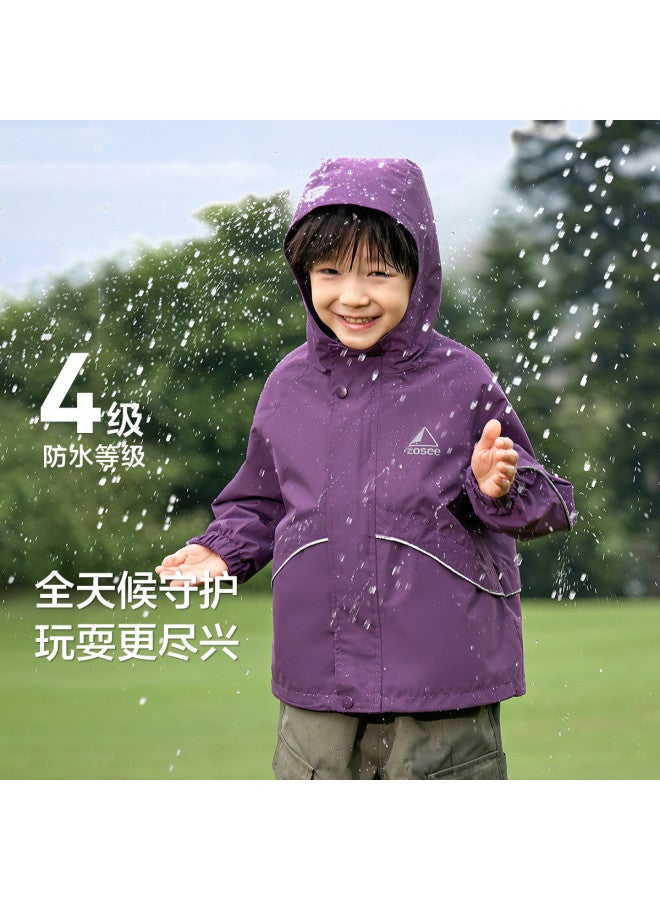 Zuoxi Boys' Jacket Spring/autumn 3-in-1 Kids Hooded Windbreaker Stylish Windproof Outdoor Coat For Big Boys Children's Clothing - Image 4
