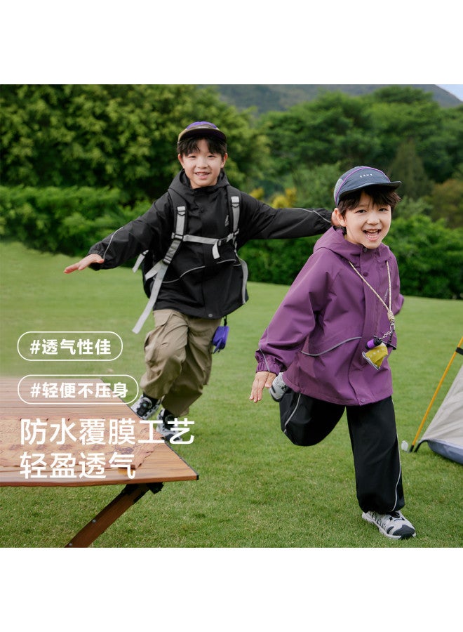 Zuoxi Boys' Jacket Spring/autumn 3-in-1 Kids Hooded Windbreaker Stylish Windproof Outdoor Coat For Big Boys Children's Clothing - Image 3