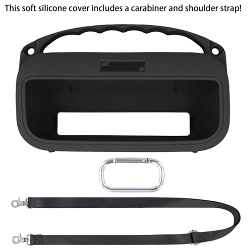 co2CREA Soft Silicone Case Replacement for Bose New SoundLink Flex 2nd Gen Bluetooth Portable Speaker (Silicone Case, Black Case) - Image 2