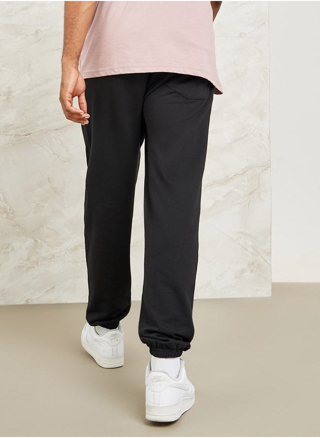 Placement Print Oversized Jogger with Drawcord Detail