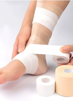 Lemon 2 Pack Athletic Pre Wrap Tape & Self Adhesive Bandage, Premium Athletic Tape Easy Tear Sports Foam Bandage, Sport Pre wrap Athletic Tape for Ankles Wrists Hands Elbows and Knees  - Image 1