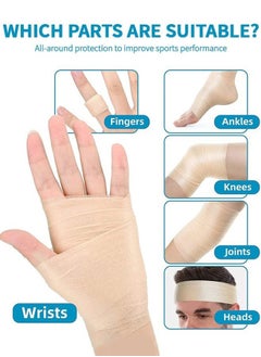 Lemon 2 Pack Athletic Pre Wrap Tape & Self Adhesive Bandage, Premium Athletic Tape Easy Tear Sports Foam Bandage, Sport Pre wrap Athletic Tape for Ankles Wrists Hands Elbows and Knees  - Image 4