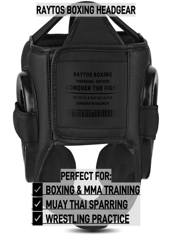 Raytos Boxing Headgear for MMA, Muay Thai, Wrestling & Sparring - Professional Training Equipment for Adult Men & Women (Black) - Image 5