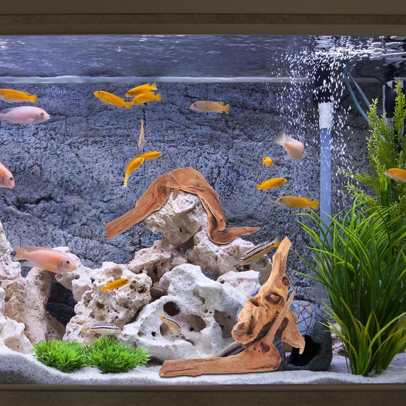 4pcs Aquarium Driftwood Decor Natural Wood Craft 15-20cm for Fish Tank Landscaping and Freshwater Habitat Accessories - Image 4