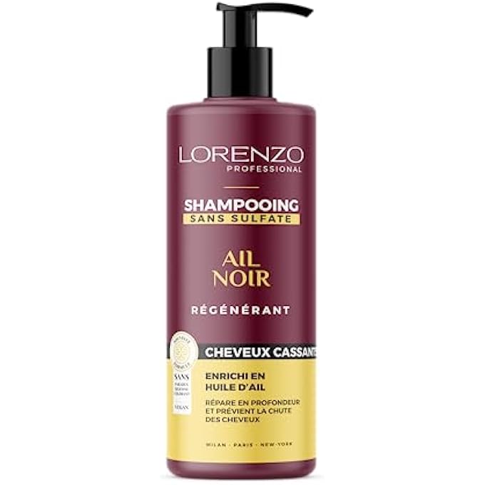 SULPHATE FREE SHAMPOO WITH BLACK GARLIC (BRITTLE HAIR) 500ML - Image 1