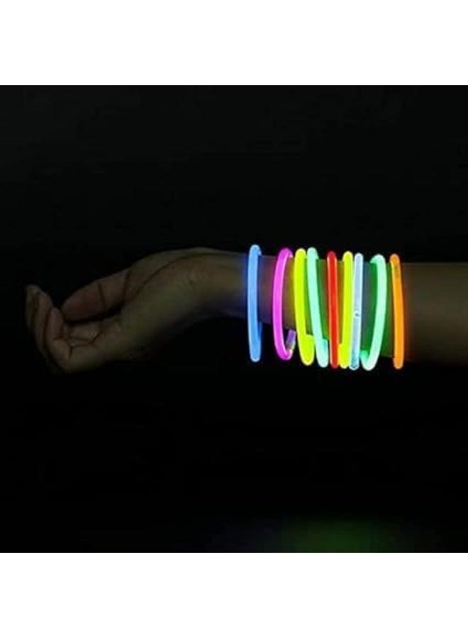 100PCS Glow Sticks, Glowsticks Party Packs, Party Bag Fillers with Bracelet Connectors, Glow Neon Necklaces for Kids Dark Party Supplies,Wedding,Festival,Christmas Decoration(100PCS) - Image 3