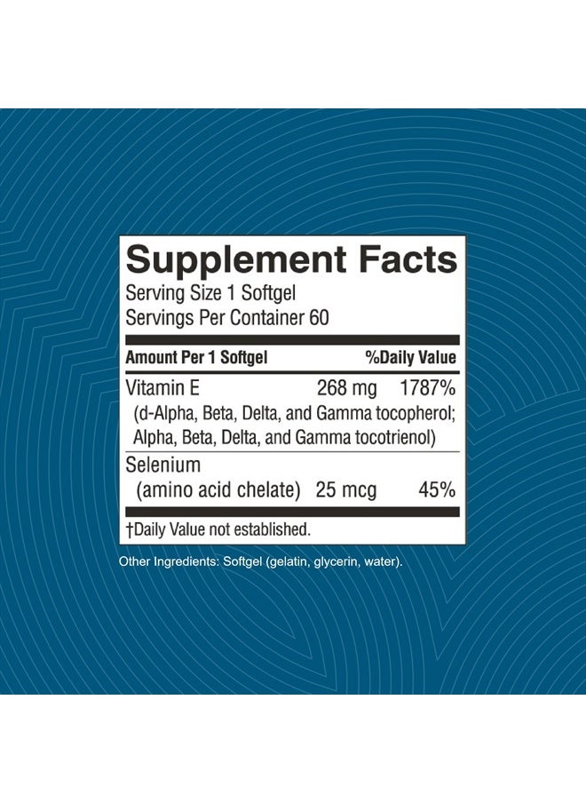 NATURE'S SUNSHINE - Vitamin E Complete w/ Selenium, 60 Softgels |Powerful Antioxidant Supplement with Selenium and all Eight Molecules in the Vitamin E Family - Image 1