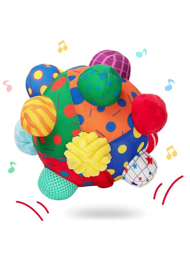 teytoy Baby Music Shake Dancing Ball Toy,Developmental Bumpy Ball Sensory Soft Toys,Easy to Grasp Bumps Help Develop Motor Skills - Image 1