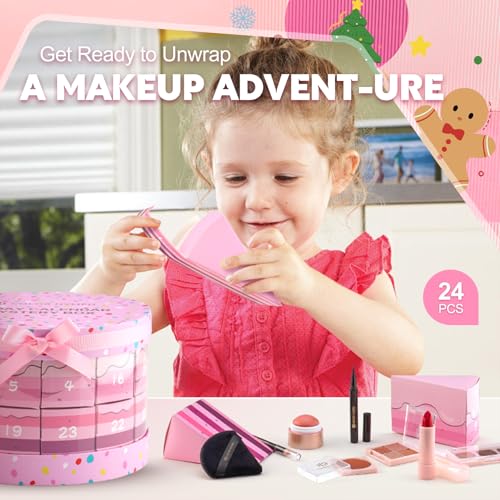 Color Nymph Makeup Advent Calendar 2025, 24 Days Advent Calendar Mystery Box for Christmas, Makeup Gift Sets - Xmas Beauty Countdown Calendar Full Makeup Kits for Teens Girls Kids #Pink - Image 2
