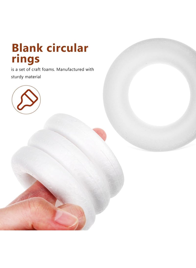سيوسي Craft Foam Rings, Foam Circles, DIY Base Form for Holiday Decorations, Floral Arrangements, and Floral Projects, Mini Wreath Frame for Making Ornaments, Garlands, Centerpieces, 30-Pack, 2.87 Inch - Image 5