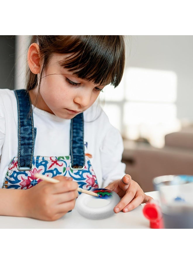 سيوسي Craft Foam Rings, Foam Circles, DIY Base Form for Holiday Decorations, Floral Arrangements, and Floral Projects, Mini Wreath Frame for Making Ornaments, Garlands, Centerpieces, 30-Pack, 2.87 Inch - Image 2