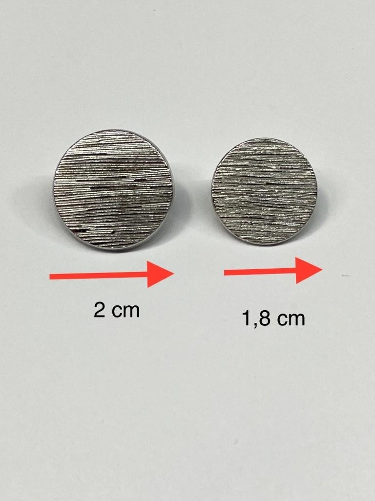 Karan Tuhafiye Karan Haberdashery Blazer Jacket Button Striped Metal Coin Model Silver - Image 2