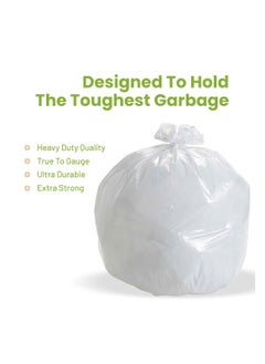 Hi Care (Pack of 100 Bags) Hi-Care Garbage Bag White 45x50cm 15 micron Heavy Duty Oxo Biodegradable Plastic Bag Small Trash Bags Dustbin Bags Waste Bag Office Bag Strong And Durable Bin Bag Garbage Bag Small  - Image 4