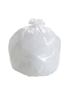 Hi Care (Pack of 100 Bags) Hi-Care Garbage Bag White 45x50cm 15 micron Heavy Duty Oxo Biodegradable Plastic Bag Small Trash Bags Dustbin Bags Waste Bag Office Bag Strong And Durable Bin Bag Garbage Bag Small  - Image 1