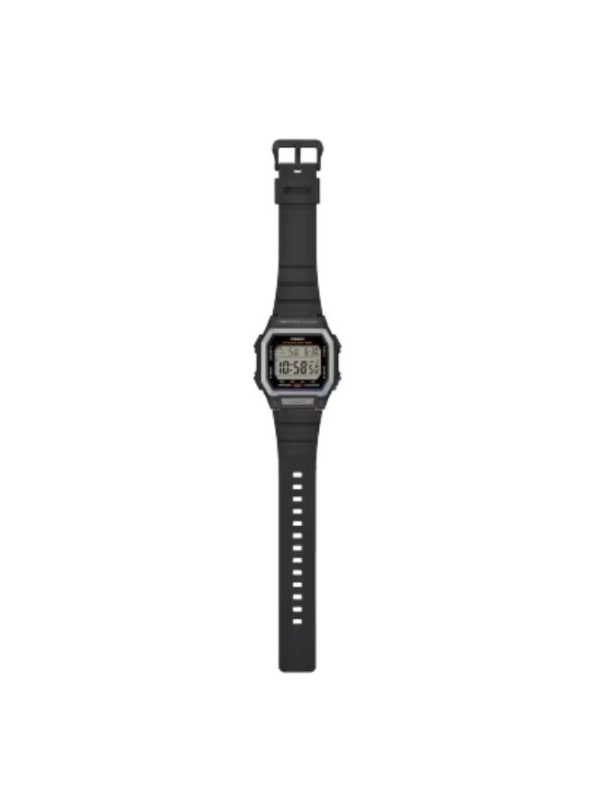 Casio W-738H-1AV Black Resin Digital Watch with LED Backlight & Stopwatch - Image 2