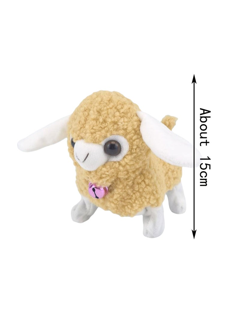 Yellow Lamb Electronic Plush Toy Simulates The Sound Of A Call, Can Walk And Wag Its Tail, Plush Interactive Toy Suitable For Children And Babies - Image 2