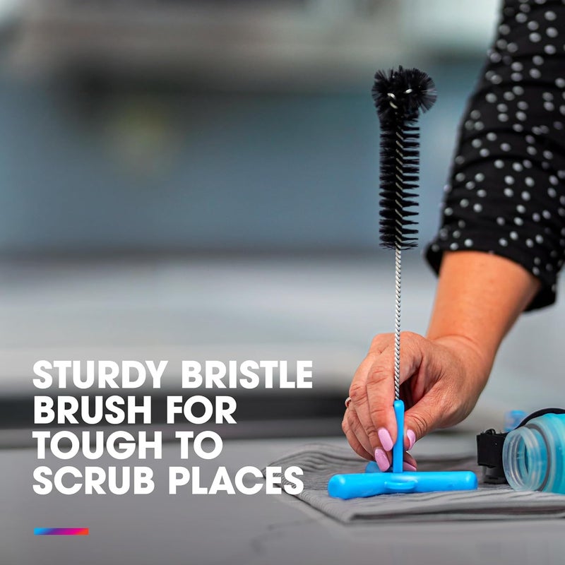 HydraPak Flask Cleaning Kit  Bristle Brush and Drying Stand  BPA  PVC Free  Cleans Water Bottles SoftFlasks Coffee Mugs and More - Image 3