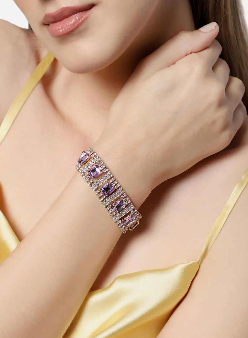 سوهي سوار حجر مصمم للحفلات مطلي بالذهب