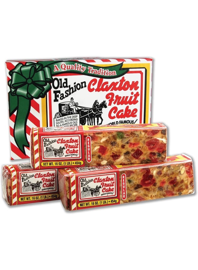 Claxton Fruit Cake - 1 lb. Packs - 3 Count - Image 1
